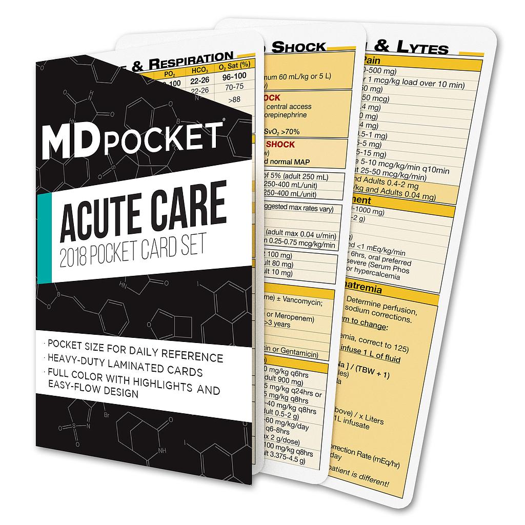 Acute &amp; Critical Care Cards - 2018