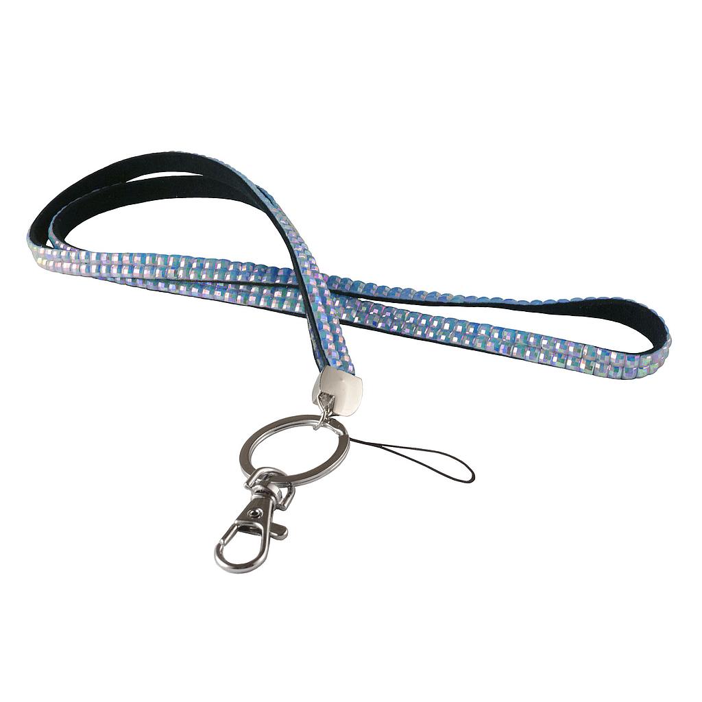 Rhinestone Lanyard - Peacock