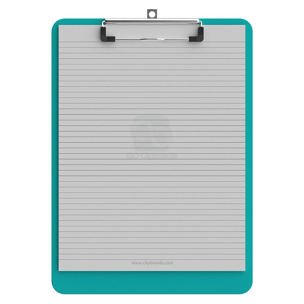 Letter Size 8.5 x 11 Plastic Clipboard | Teal