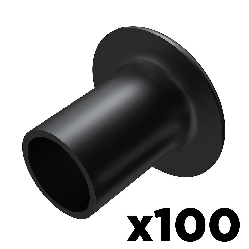 Black Clipboard Rivet 100 Pack