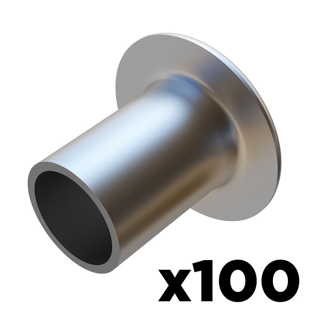 Silver Clipboard Rivet 100 Pack