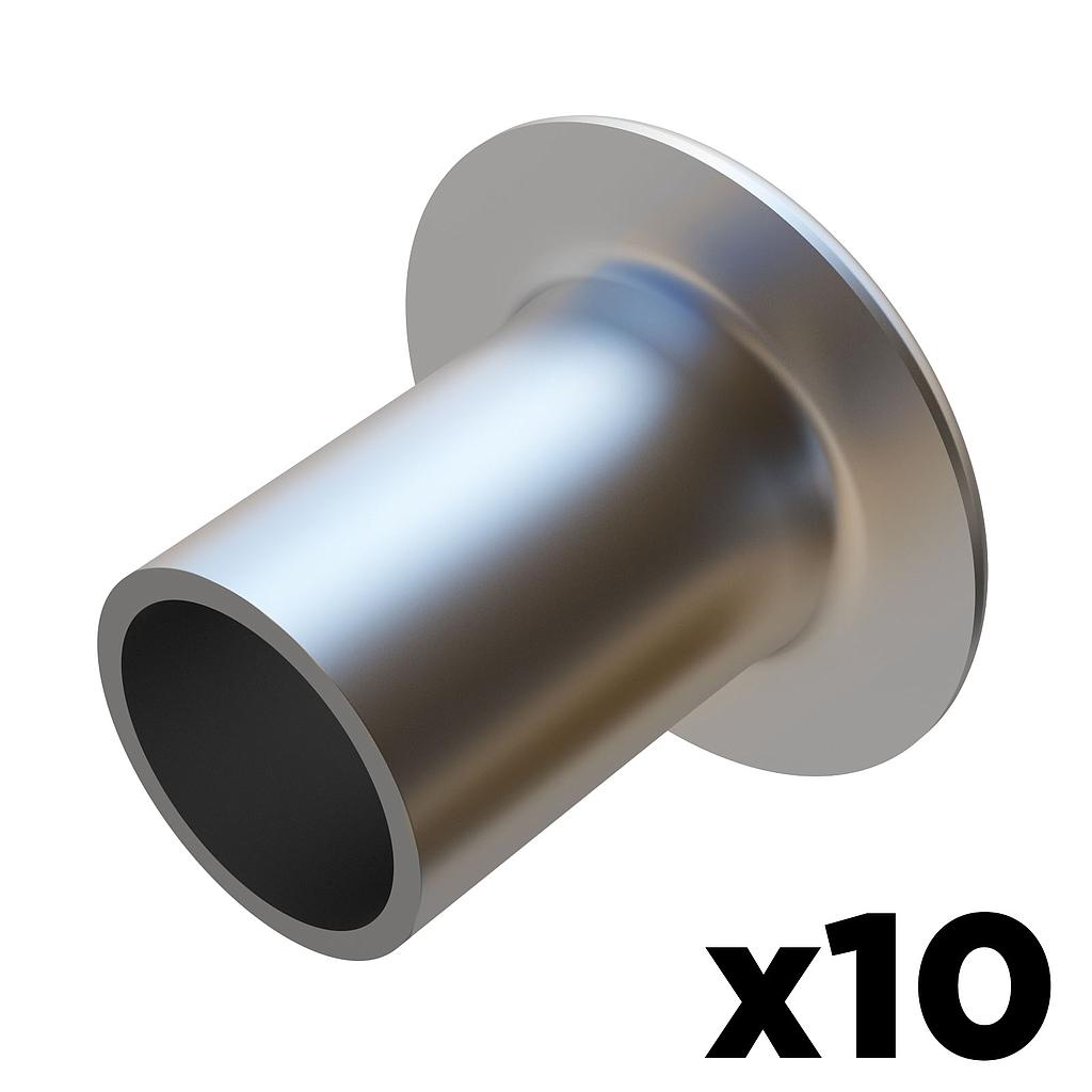 Silver Clipboard Rivet 10 Pack